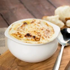 Acopa 12 Oz. Ivory (American White) Stoneware Onion Soup Crock / Bowl - 24/Case