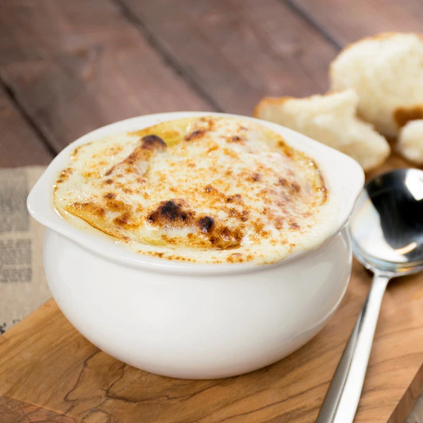 Acopa 12 Oz. Ivory (American White) Stoneware Onion Soup Crock / Bowl - 24/Case 1 Acopa 12 Oz. Ivory (American White) Stoneware Onion Soup Crock / Bowl - 24/Case