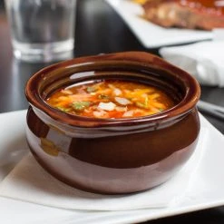 Acopa 12 Oz. Brown Stoneware Onion Soup Crock / Bowl - 24/Case 5 Acopa 12 Oz. Brown Stoneware Onion Soup Crock / Bowl - 24/Case -Acopa Sales 991775
